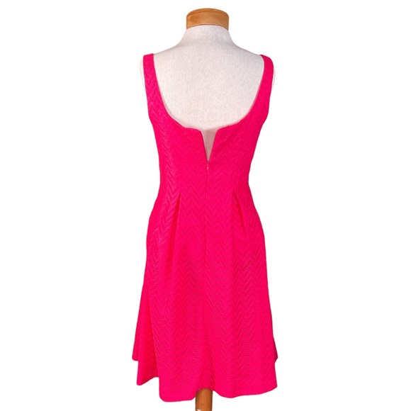 Nine West Textured Sheer Lace Chevron Fabric Over Solid Lining Dress Siz… - Picture 9 of 15